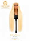 A long, straight blonde wig 613 Blonde, 30 INCH, 300% DENSITY